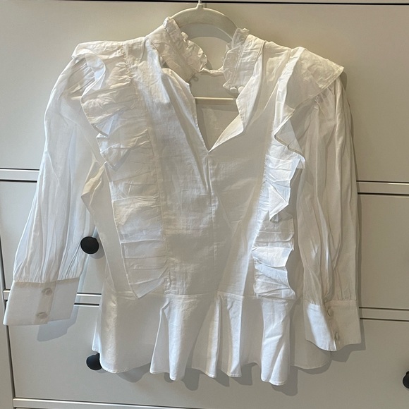 RHODE - Ruffle Trim Blouse - XS - Picture 3 of 4